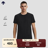 迪桑特（DESCENTE）TRAINING系列综训男士TOUGH面料短袖针织衫T恤 BK-黑色 M (170/92A)