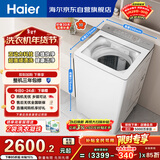 海尔（Haier）小红花 全自动波轮洗衣机 10KG双动力 紫外杀菌 家电国家补贴以旧换新京东自营 XQS100-BE73M