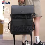FILA黑武士|斐乐官方男士背包双肩包防泼水老花轻便大容量电脑包 正黑色-BK XS