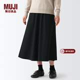 MUJI MUJI  女式 弹力 起毛 喇叭裙 半身长裙秋冬季 简约风BEK40C2A 黑色 XS