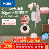 海尔（Haier）双杆立式挂烫机家用手持蒸汽电熨斗烫衣服带板大功率平挂两用多功能蒸气熨烫机HY-GS2408F