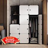 安尔雅简易衣柜非布艺塑料组装简约单人衣柜出租房储物箱双人衣柜衣橱