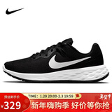 耐克NIKE跑步鞋男缓震透气REVOLUTION 6运动鞋DC3728-003黑白43