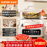 苏泊尔（SUPOR）电炖锅 煲汤锅隔水炖锅0涂层家用多功能锅炖蒸煮一体17L电炖盅炖汤锅电蒸锅 DZ20FC871