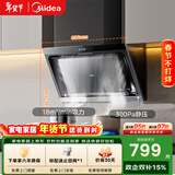 美的（Midea）抽吸排油烟机 家用大吸力侧吸式油烟机上门安装以旧换新出租房屋脱排烟机CXW-200-J30