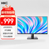 HKC 31.5英寸 IPS屏幕 滤蓝光不闪屏 广色域 三面微边可壁挂 节能认证 商务办公台式电脑显示器 V3218