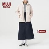 MUJI MUJI 男女通用 羊羔绒 拉链夹克 毛绒加绒厚外套 秋冬季 浅米色 XXS-XS