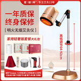 爱丽绅（AiLSEN）真明火无烟艾灸仪器一体机家用美容悬灸理疗熏蒸仪器具新年货礼物 秋养家用版【金色仪器+红光+升降+内循环滤烟】