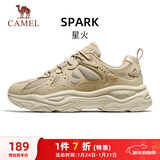 骆驼（CAMEL）男鞋厚底增高缓震老爹休闲运动鞋子 K15CX4L4018 粘土色/棕 41