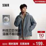 森马（Semir）王安宇同款棉服男发热科技棉外套三防25冬保暖棉衣109725112104