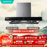 华帝脱排抽油烟机官方家用顶吸变频S6欧式三腔25风量变频大吸力静音一级能效自清洁 i11206