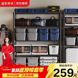 溢彩年华置物架落地货架多功能储物架阳台杂物收纳架【层高可调90cm】2398