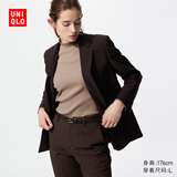 优衣库女装罗纹高领T恤/长袖小高领内搭479588 32 深米色 L /160/88A