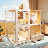 蔻丝猫笼子带厕所一体家用超大透明智能遥控灯猫柜猫别墅猫屋