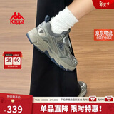 卡帕（Kappa）官方羽翼背靠背老爹鞋女冬季厚底增高休闲运动鞋子女 香草绿 38