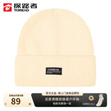 探路者（TOREAD）帽子男秋冬新款针织帽冬季户外帽防风保暖运动休闲滑雪帽 米色 均码