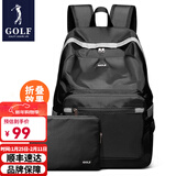 高尔夫（GOLF）可折叠双肩包防泼水男女大容量14英寸学生电脑书包便携户外背包男 黑色/款式2