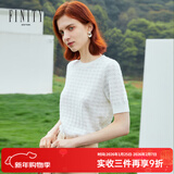 FINITY夏季新款毛针织衫蝙蝠袖时尚气质宽松温柔上衣女 白色 L