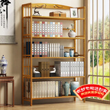 安尔雅 楠竹简易书架落地置物博古架客厅办公室书架柜子层架收纳架5层90