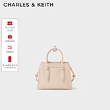 CHARLES&KEITH插带兔耳托特包手提斜挎包婚包包女包生日礼物CK2-50781362 Nude肉色 M
