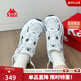卡帕（Kappa）官方羽翼背靠背银色老爹鞋女春季厚底增高休闲运动鞋女 经典白 40