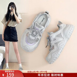 ZHR登山鞋女春秋户外运动鞋女轻便厚底休闲女鞋 KD03 灰色 38