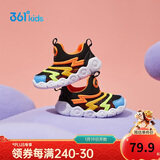 361°童鞋 儿童学步鞋夏季男女童软弹毛毛虫鞋运动宝宝鞋黑24
