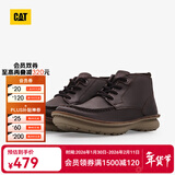 卡特（CAT）工装靴男士马丁靴防滑厚底户外英伦风牛皮靴子P725410N3EDC17 深褐 39