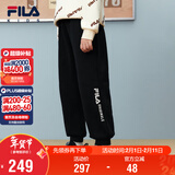 FILA【抗菌功能】斐乐儿童童装2025年冬季男童中大童加绒长裤