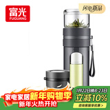 富光玻璃杯 高硼硅泡茶杯子 茶水分离杯 商务办公便携塑玻水杯男女士