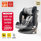 好孩子（gb）儿童安全座椅0-7-12岁通风散热车载婴儿安全座椅 安全舱1号星际灰