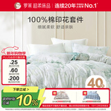 罗莱家纺100%纯棉床上四件套 床单被套双人套件 200*230cm