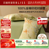 百丽丝枕套100%全棉枕套枕巾纯棉枕头罩枕套一对枕头套单件 48x74cm