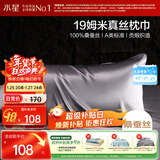 水星家纺枕套A类真丝枕巾100%桑蚕丝枕头巾19姆米真丝枕芯套单只装48x74cm