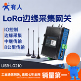 有人lora无线网关集中器LORA中继io控制RS232\485远程网络边缘采集8公里数据传输LG210-L LG210-L-10 老版，以太网版本