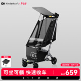 KinderKraft KK口袋推车可坐可躺遛娃神器婴儿礼物轻便折叠高景观溜娃车灰