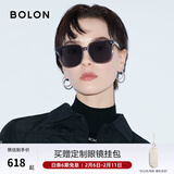 BOLON暴龙眼镜太阳镜防晒墨镜偏光镜男女款韩版经典方框遮阳镜 BL3027 大码BL3037C12-灰色