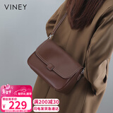 viney牛皮斜挎品牌包包女包大容量单肩邮差包送生日情人节礼物女朋友