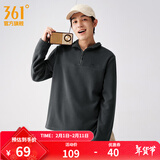361°运动卫衣男2025年冬季加绒开衫摇粒绒保暖立领户外拉链套头卫衣女 【男款】静谧灰 M