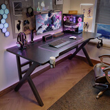 姗姗木艺电脑桌电竞桌台式单人简易家用办公学习写字出租屋书桌子