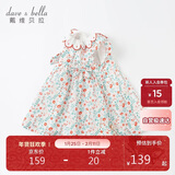 戴维贝拉davebella夏季童装女童碎花连衣裙小童宝宝洋气纯棉裙子DBM17519