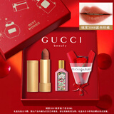 古驰【情人节礼物女】口红香水礼盒套装生日礼物女士实用高档大牌礼物 新品：绒雾308+绮梦栀子香水5ml