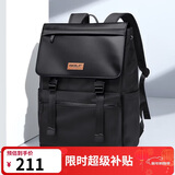 高尔夫（GOLF）双肩包男士旅行背包15.6/16英寸电脑学生书包翻盖撞色出差背包女