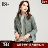 欧莎（OSA）轻薄白色短款小香风羽绒服女秋冬季2025年新款小个子外套 绿色A M