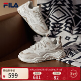 斐乐 斐乐山丘鞋厚底鞋女鞋复古运动鞋秋户外休闲老爹鞋 棉花糖/朴色-MA 40