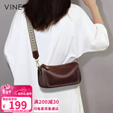 viney牛皮包包女包斜挎饺子包洋气品牌单肩包送生日情人节礼物女朋友
