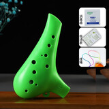 BAILINGNIAO百灵鸟12孔AC调塑胶陶笛树脂十二孔中音C调塑料学生小学初学演奏 (演奏款）12孔绿色