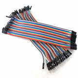 千水星40P杜邦线彩色排线公母对插线公对母创客电路单片机电子实验模块连接线1P模型导线diy创客电路板插接线 40P公母线1份(20厘米长)