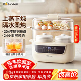 小熊（Bear）电炖锅 电炖盅 炖汤盅电炖锅 煲汤锅炖汤锅 隔水炖 婴儿煮粥锅熬粥燕窝炖盅小型1-2人DDZ-H10H6 1L