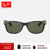 雷朋（RayBan）太阳镜男女款方形徒步旅行者镜框复古舒适墨镜0RB2132F可定制 901L黑色镜框绿色镜片 尺寸55